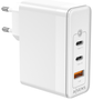 Aisens Cargador GaN 100W con 2xUSB-C y 1xUSB-A, Blanco