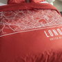 Today Juego de cama JAVA 2 personas 240x220 cm Rojo Estampado Londres