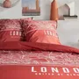 Today TOD3574641268626 Juego de Cama para 2 Personas 240x220 cm Algodón Estampado Londres Rojo