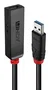 Lindy 43400 Hub USB 3.2 Gen 1 Tipo C con Cable Activo de 3 m, 2 Puertos, 5 Gbit/s, Negro, ABS