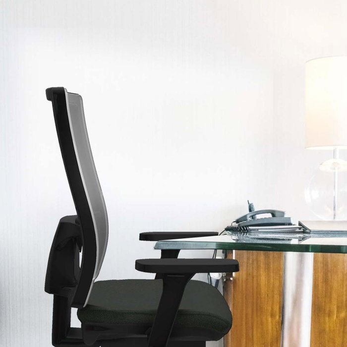 PIQUERAS Y CRESPO Silla de oficina Horna con mecanismo Sincro, Brazos 3D y Gris oscuro