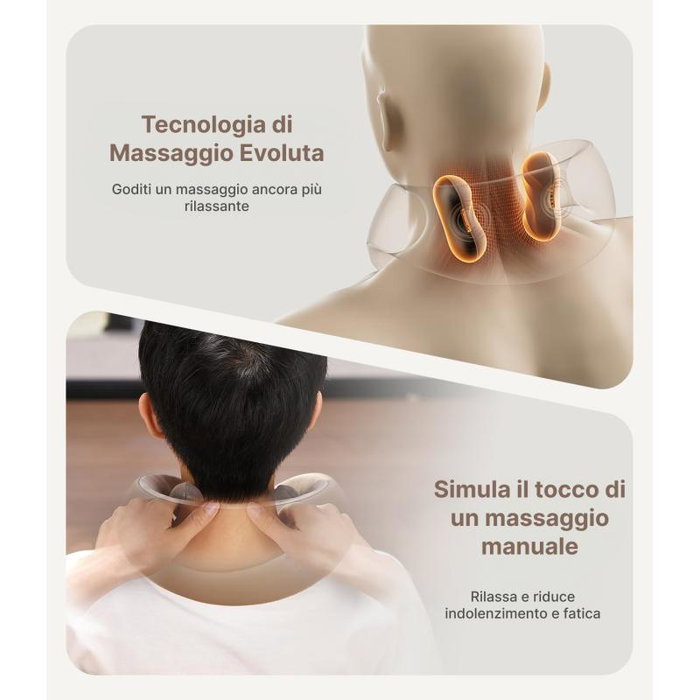 Renpho Masajeador Cervical Mini U-Neck para Cuello y Hombros, Modelo R-L001-GY (Gris)