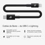 Cable USB-C a Lightning Apple MEQM4ZM/A Negro 20 cm