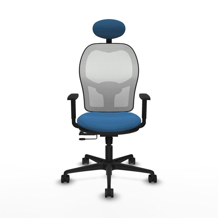 PIQUERAS Y CRESPO Silla de oficina Jorquera con mecanismo Sincro/Traslack, Azul claro y Blanco PIQUERAS Y CRESPO Silla de oficina Jorquera con mecanismo Sincro/Traslack, Azul claro y Blanco