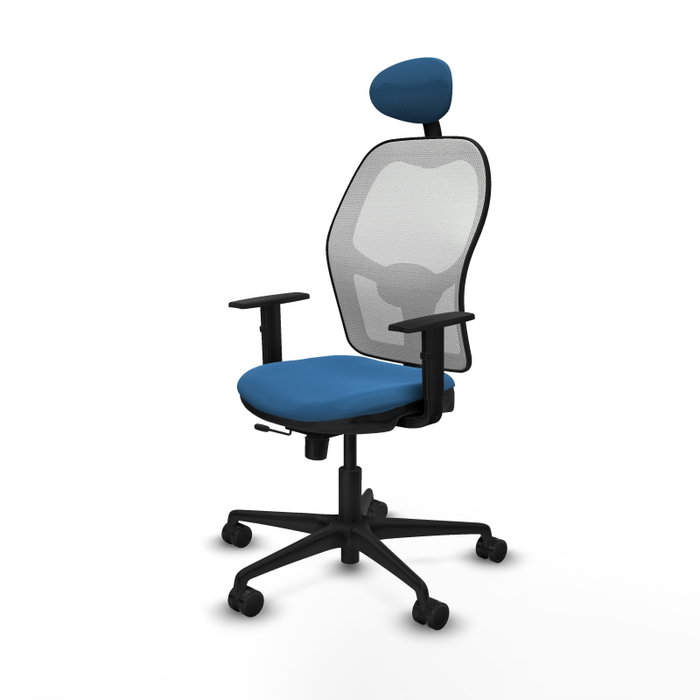 PIQUERAS Y CRESPO Silla de oficina Jorquera con mecanismo Sincro/Traslack, Azul claro y Blanco PIQUERAS Y CRESPO Silla de oficina Jorquera con mecanismo Sincro/Traslack, Azul claro y Blanco