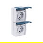 BUSCH-JAEGER BJ 20-02EW-53 Enchufe Empotrable con Tapa Abatible, 2 Tomas, Color Azul/Blanco, IP44, 250V, 16A