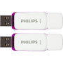 Philips STICK USB 2.0 2-Pack 64GB Snow Edition Magic Purple