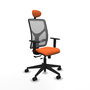 PIQUERAS Y CRESPO Silla de oficina Motilla Naranja y Gris