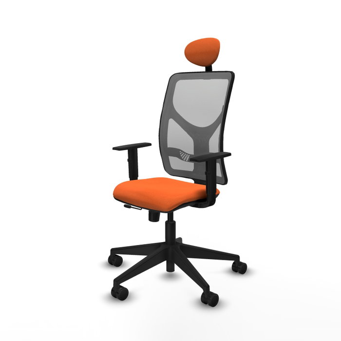 PIQUERAS Y CRESPO Silla de oficina Motilla Naranja y Gris PIQUERAS Y CRESPO Silla de oficina Motilla Naranja y Gris