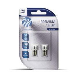 M-Tech T4W L016 W Blister 2X LED Ba9s 1Xhp Blanco 1W 12V MTECLB016W