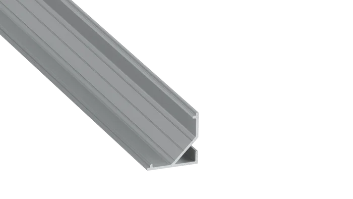 KIMERA Perfil de Aluminio ARRE Anodizado Plata con Difusor Opal, Tapones y Clips de Sujeción 2,02 m KIMERA Perfil de Aluminio ARRE Anodizado Plata con Difusor Opal, Tapones y Clips de Sujeción 2,02 m