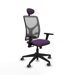 PIQUERAS Y CRESPO Silla de oficina Motilla con mecanismo Sincro, Morado y Gris