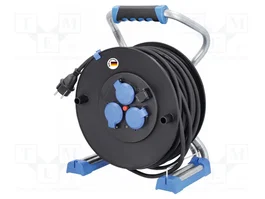 AS SCHWABE Prolongador de alimentación H07RN-F 3G2,5mm2 33m Negro