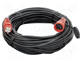 KERG Prolongador de alimentación H05RR-F 3G2,5mm2 40m Negro