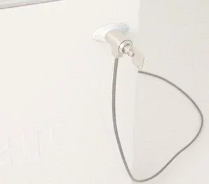 Mobilis Cerradura de Seguridad para Portátil, Slot de Seguridad Kensington, Blanco