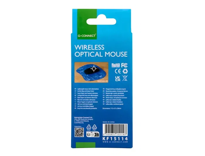 Q-connect Ratón Óptico Inalámbrico Silencioso Negro Q-connect Ratón Óptico Inalámbrico Silencioso Negro
