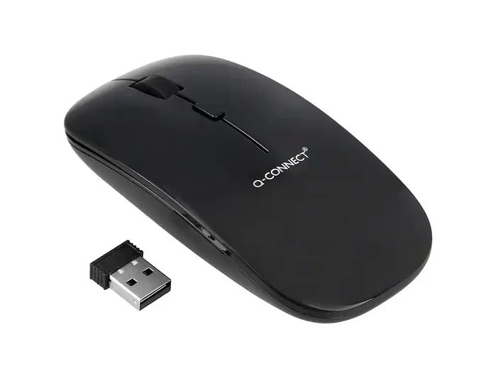 Q-connect Ratón Óptico Inalámbrico Silencioso Negro Q-connect Ratón Óptico Inalámbrico Silencioso Negro