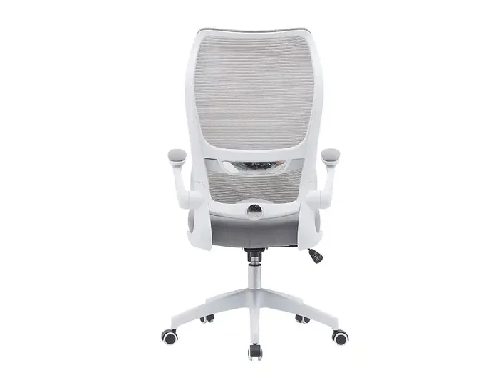 Q-connect Silla Oficina Catania Malla Respaldo Transpirable Altura Ajustable Ruedas Premium Color Gris Blanco