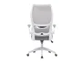 Q-connect Silla Oficina Catania Malla Respaldo Transpirable Altura Ajustable Ruedas Premium Color Gris Blanco