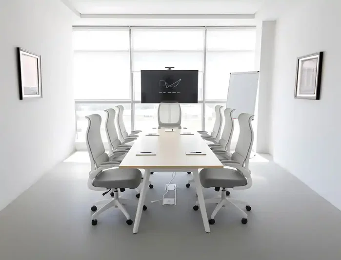 Q-connect Silla Oficina Catania Malla Respaldo Transpirable Altura Ajustable Ruedas Premium Color Gris Blanco