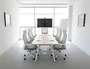 Q-connect Silla Oficina Catania Malla Respaldo Transpirable Altura Ajustable Ruedas Premium Color Gris Blanco