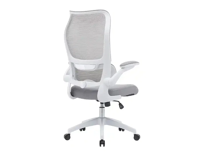 Q-connect Silla Oficina Catania Malla Respaldo Transpirable Altura Ajustable Ruedas Premium Color Gris Blanco