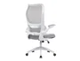 Q-connect Silla Oficina Catania Malla Respaldo Transpirable Altura Ajustable Ruedas Premium Color Gris Blanco