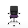 PIQUERAS Y CRESPO Silla de oficina Zulema con mecanismo Sincro/Traslack, Morado y Negro