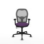 PIQUERAS Y CRESPO Silla de oficina Jorquera con mecanismo Sincro/Traslack, Morado y Gris