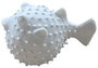 DKD Home Decor - Lámpara de Sobremesa Decoración Mediterránea Arenisca Crudo Pez Globo 30x20x18 cm Bombilla E14