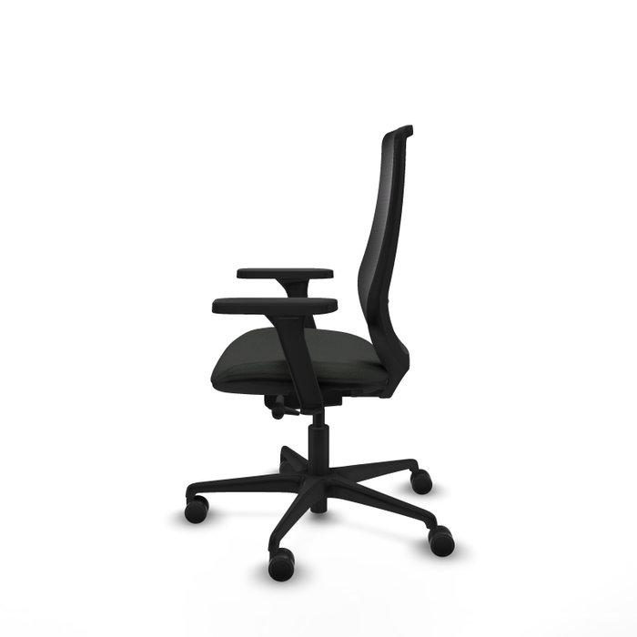 PIQUERAS Y CRESPO Silla de oficina Mardos con mecanismo Sincro/Traslack y Brazos 3D, Negra