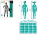 Exterminador - Disfraz Cazafantasmas para Niño 7-9 Años, Mono Gris de Agente Secreto para Carnaval y Halloween