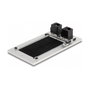 DeLOCK Entrada de cables con cepillo y 2 x RJ45 Keystone modular Cat.6 de aluminio
