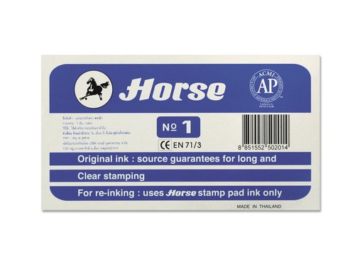 Horse Tampon num.1 95x165mm azul