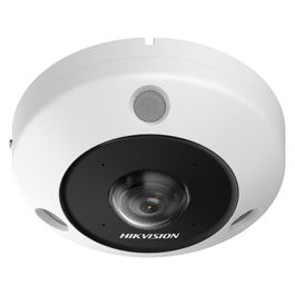 Hikvision DS-2CD63C5G1-IVS Cámara IP Seguridad 12MP Fisheye 1.29mm, Interior/Exterior IP67, Visión Nocturna IR 15m, WDR, H.265+, MicroSD, PoE
