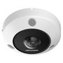 Hikvision DS-2CD63C5G1-IVS Cámara IP Seguridad 12MP Fisheye 1.29mm, Interior/Exterior IP67, Visión Nocturna IR 15m, WDR, H.265+, MicroSD, PoE