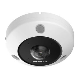 Hikvision DS-2CD63C5G1-IVS Cámara IP Seguridad 12MP Fisheye 1.29mm, Interior/Exterior IP67, Visión Nocturna IR 15m, WDR, H.265+, MicroSD, PoE