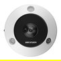 Hikvision DS-2CD63C5G1-IVS Cámara IP Seguridad 12MP Fisheye 1.29mm, Interior/Exterior IP67, Visión Nocturna IR 15m, WDR, H.265+, MicroSD, PoE