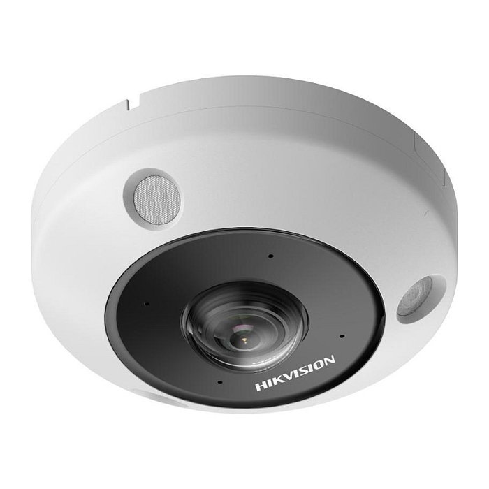 Hikvision DS-2CD63C5G1-IVS Cámara IP 12MP DeepinView con Lente Ojo de Pez 1.29mm, 180°, Visión Nocturna, IP67, Interior/Exterior, Compatible con PoE