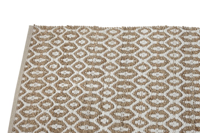 DKD Home Decor Alfombra Boho Marron Blanco 175 x 75 cm Yute Poliester Algodon DKD Home Decor Alfombra Boho Marron Blanco 175 x 75 cm Yute Poliester Algodon