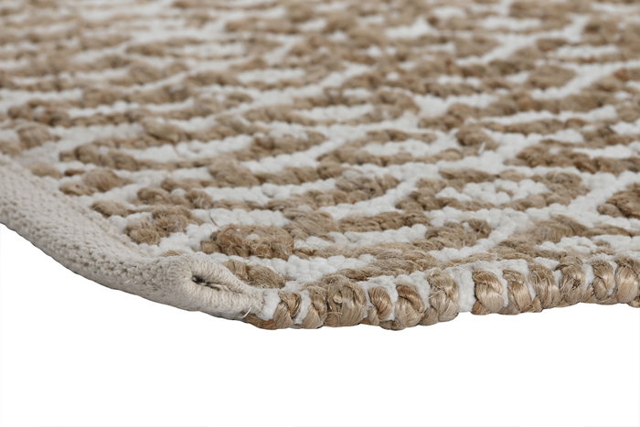 DKD Home Decor Alfombra Boho Marron Blanco 175 x 75 cm Yute Poliester Algodon DKD Home Decor Alfombra Boho Marron Blanco 175 x 75 cm Yute Poliester Algodon