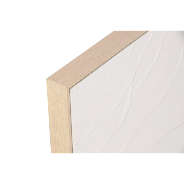 DKD Home Decor Set de 2 Cuadros de Lienzo y MDF Moderno Blanco
