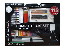 Lapices Daler Rowney Set Arte Completo Con Caballete De 115 Piezas