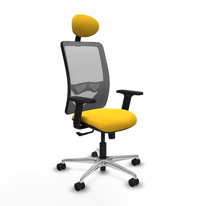 PIQUERAS Y CRESPO Silla de oficina Zulema con mecanismo Sincro, Amarillo y Gris PIQUERAS Y CRESPO Silla de oficina Zulema con mecanismo Sincro, Amarillo y Gris