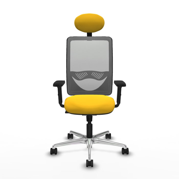 PIQUERAS Y CRESPO Silla de oficina Zulema con mecanismo Sincro, Amarillo y Gris PIQUERAS Y CRESPO Silla de oficina Zulema con mecanismo Sincro, Amarillo y Gris
