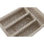 DKD Home Decor Cubertero de Bambú y Ratán Blanco y Natural 34x24x6 cm