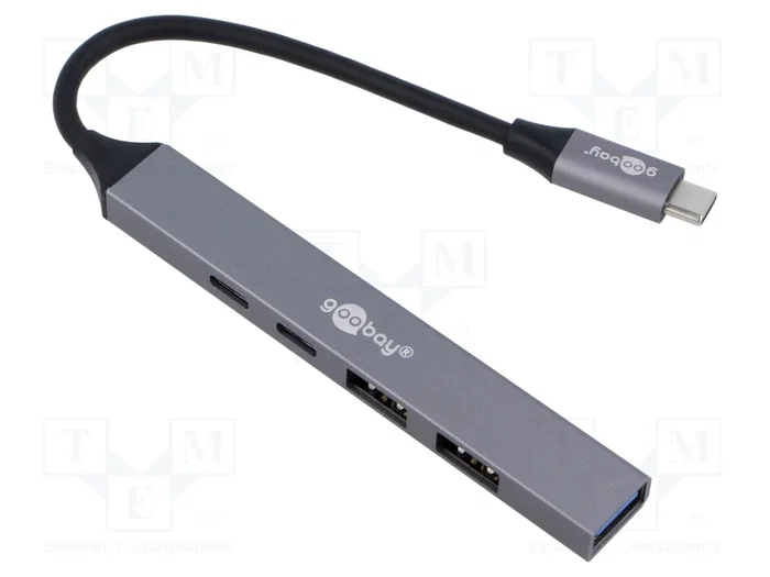 GOOBAY Hub USB de 5 puertos con USB 3.2 y 5Gbps, Gris GOOBAY Hub USB de 5 puertos con USB 3.2 y 5Gbps, Gris