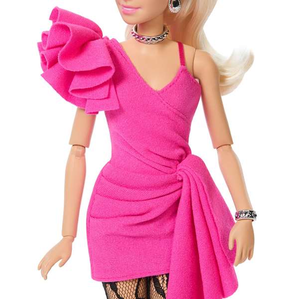 Barbie Muñeca Deluxe con Vestido Rosa Asimétrico