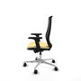 PIQUERAS Y CRESPO Silla de oficina Mardos con mecanismo Sincro/Traslack, Crema y Negro