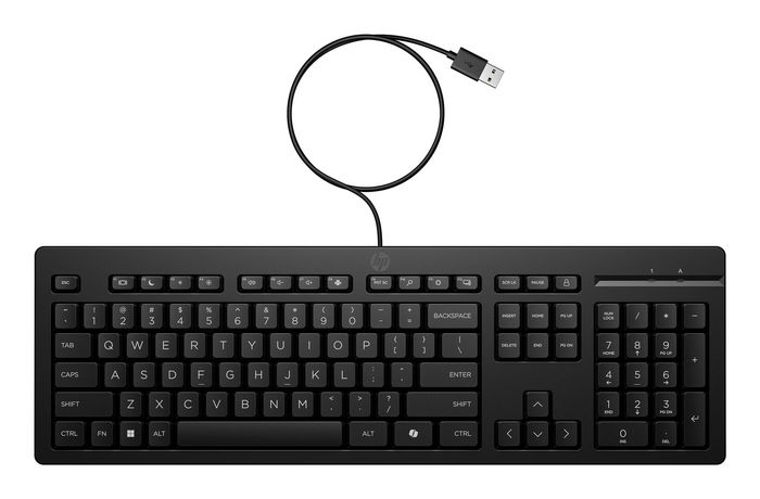 HP Teclado 125 Alámbrico - Distribución Nórdica (Nordic) para Productividad Diaria HP Teclado 125 Alámbrico - Distribución Nórdica (Nordic) para Productividad Diaria